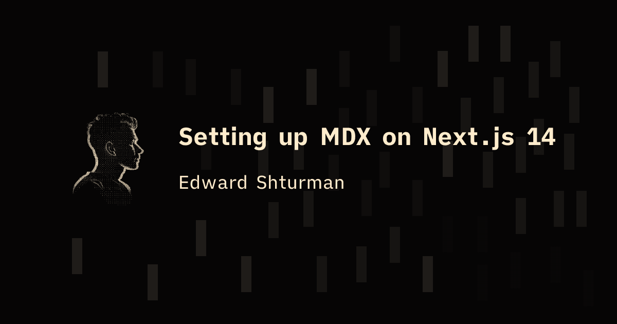 Setting up MDX on Next.js 14